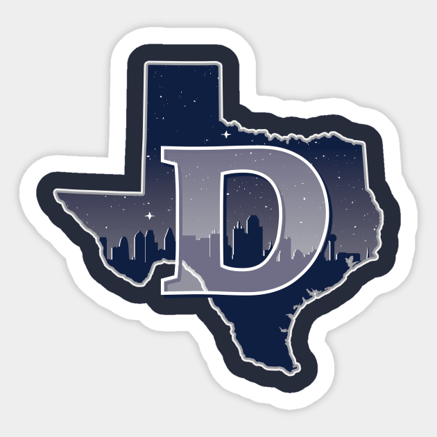 Dallas Cowboys State Outline Sticker by stayfrostybro